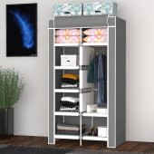 Raflı Askılı Çok Amaçlı Mini Bez Dolap - 1