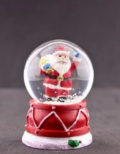 Noel Baba Hediye Torbası Mini Boy Işıklı Yılbaşı Kar Küresi 6.5 cm 4-5 A - 2