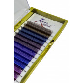 Kaşmir Y Kirpik Renkli Mix renk D kıvrım 0.07 mm 11 numara - 1