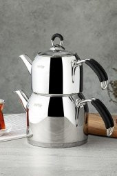 Nehir 29006 Maxi Modern Çelik Çaydanlık Takımı - 2