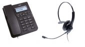 Karel TM145 - KLK214 Kulaklıklı Masaüstü Çağrı Merkezi Telefonu - 1