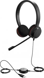 Jabra Evolve 20 Duo USB NC MS Kablolu Kulak Üstü Kulaklık - 1