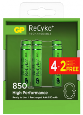 GP ReCyko GPHCH83C081 850 mAh AAA Ni-MH Şarj Edilebilir İnce Kalem Pil 4 + 2li - 1