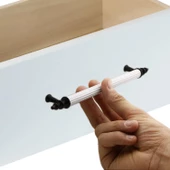 Ovacık Mobilya Çekmece Mutfak Dolap Dolabı Kulpu Kulbu (128 MM-12.8 CM) Beyaz Siyah Metal Kulpları thumbnail 5