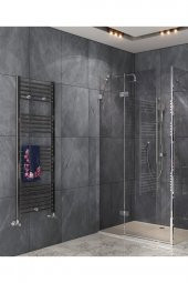 Toprak Havlupan 50 X 100 Cm 14 Borulu Düz Siyah Havlupan Radyatör 5 Yıl Garantili - 4