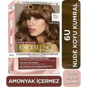 L’oréal Paris Excellence Creme Nude Renkler Saç Boyası – 6U Nude Koyu Kumral - 1