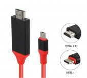 Usb Type C 3.1 To Hdmi Çevirici Dönüştürücü Tv Bağlama Kablosu - 5