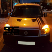 Fiat Doblo Uyumlu Piano Black Kaput Üstü Havalandırma Izgarası - 2