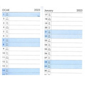 2023 Keskin Color Aylık Cep Ajandası Bordo 9x165 - 2