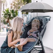 Valkyrie Bebek Arabası İçin Ayrılabilir 360 Derece Ayarlanabilir 75 cm Şemsiye - Gri - 2