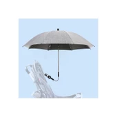 Valkyrie Bebek Arabası İçin Ayrılabilir 360 Derece Ayarlanabilir 75 cm Şemsiye - Gri - 5