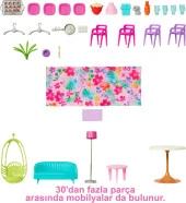 Barbie Tatil Evi (107 Cm), 30Dan Fazla Parçasıyla 2 Katlı, 6 Odalı, Salıncaklı, 3 Yaş Ve Üzeri Hcd5 - 5