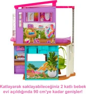 Barbie Tatil Evi (107 Cm), 30Dan Fazla Parçasıyla 2 Katlı, 6 Odalı, Salıncaklı, 3 Yaş Ve Üzeri Hcd5 - 3