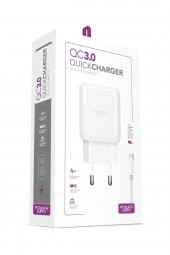 QCL30 (QC 3.0) Iphone 18W Hızlı Şarj Lightning iOs Şarj Cihazı (Kablo Dahil) Tüm Cihazlarla Uyumlu - 2