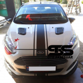 Ford Fiesta Uyumlu Piano Black Kaput Üstü Havalandırma Izgarası - 1