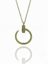 8 Ayar Çivi Model Günlük Şık Altın Kolye 1,54 gr thumbnail 1