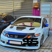 Honda Civic FB7 Uyumlu Piano Black Kaput Üstü Havalandırma Izgarası thumbnail 1