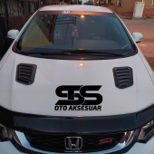 Honda Civic FB7 Uyumlu Piano Black Kaput Üstü Havalandırma Izgarası thumbnail 2