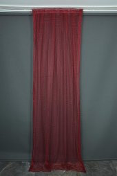 ORKİDE MODEL BORDO RENK TEK KANAT Pileli Fon Perde 75*260 cm - 2