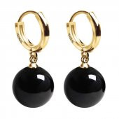 Zarif kristal İnci küpe - 1