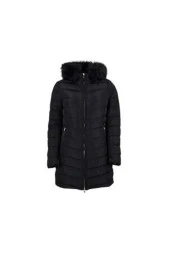 ONLNEWELLAN QUILTED HOOD FUR COAT CC OTW - 1