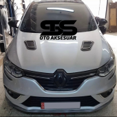 Renault Megane 4 Uyumlu Piano Black Kaput Üstü Havalandırma Izgarası - 1