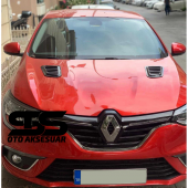 Renault Megane 4 Uyumlu Piano Black Kaput Üstü Havalandırma Izgarası - 4