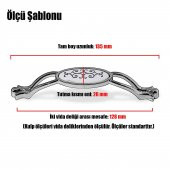 Çekmece Dolap Kapak Kulpu Kulbu 128 mm Antik Bakır Metal Kulp (4 ADET) - 4