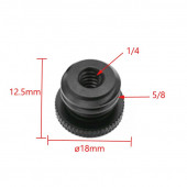 Ayex,1/4 inç Tripod Vidasını 5/8 İnçe Dönüştürücü Vida Adaptörü Siyah - 8