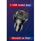 OTO 4'LÜ USB ŞARJ CİHAZI - SİYAH - 2