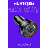 OTO 4'LÜ USB ŞARJ CİHAZI - SİYAH - 3