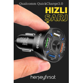 OTO 4'LÜ USB ŞARJ CİHAZI - SİYAH - 4