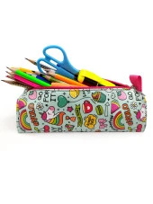 Kalem Kutusu Üçgen Unicorn Kalemkutu Jumbo Vegan Deri Kalemlik thumbnail 3