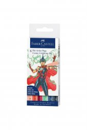 Faber-castell Pitt Artist Pen Comic 6'lı Hindistan Mürekkep Kalem 267196 - 1