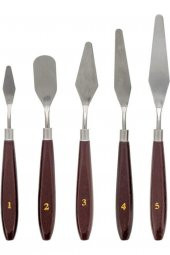 Resim Spatula Seti, Metal Spatula 5li (Painting Knife) - 1
