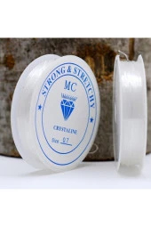 Şeffaf Misina 1 mm Esnek Silikon El İşi Takı Aksesuar Misinası - 1 Adet - 1