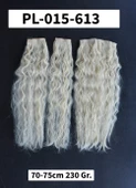 Platin Sarısı Afro Dalgalı Uzun Yarım Ay Saç –  3 Parça Çıt Çıt 75cm. 230 gr. VIP SERI - 1
