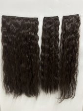 KOYU KESTANE Afro Dalgalı – 65cm 190 gr. FİBER SENTETİK Çıt Çıt – Renk No:6A - 1