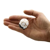 Eymen Polimer Düğme Kulp Çekmece Dolap Dolabı Kulpu Kulbu Beyaz Krom Desenli Mobilya Mutfak Kulpları - 2