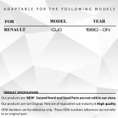 Renault Clio için Sunroof Arka Kaldırıcı Ayak (Uzun) - 7