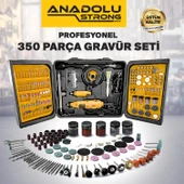 Anadolu Strong 350 Parça Çift Makinalı Gravür Oyma Dremel Taşlama Zımpara 130 W - 2