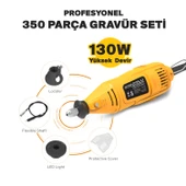 Anadolu Strong 350 Parça Çift Makinalı Gravür Oyma Dremel Taşlama Zımpara 130 W - 6