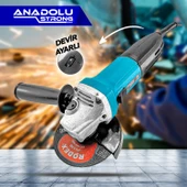 Anadolu Strong ANS1077 Devir Ayarlı Spral Makinası Avuç İçi Taşlama 125 mm 2 Adet Disk Hediye - 3