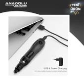 Anadolustrong 3 Kademeli Şarjlı Mini Taşlama Gravür Dremel Seti 10 Parça Taşıma Çantası - 2