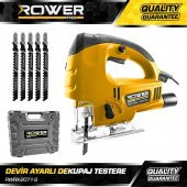 Rowermax RWRX-2071S Lazerli Pandüllü Açı Ayarlı Kademeli Dekupaj Testere 650W 5 Bıçak Hediyeli thumbnail 5