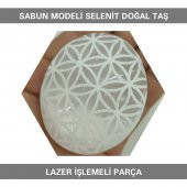 Sahi Aksesuar Selenit Doğal Taş Lazer İşlemeli Parça 7 cm - 1