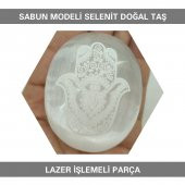 Sahi Aksesuar Selenit Doğal Taş Lazer İşlemeli Parça 7 cm - 1