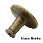 Big Düğme Eskitme Antik Sarı Metal Mobilya Mutfak Çekmece Dolap Dolabı Kapak Kulpu Kulbu Kulpları thumbnail 3