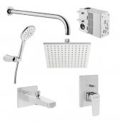 VitrA Root Square Ankastre Banyo Seti Krom A49280 - 1