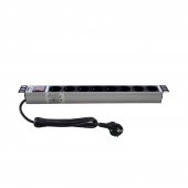 Ampconnect 191U 8 Yol Alman Tip On/Off Işıklı Anahtarlı Alü. Pdu - 1
